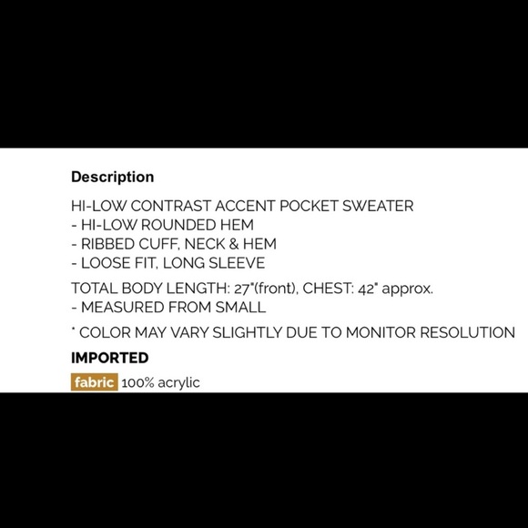 Zenana Oversized Sweater - Picture 2 of 2